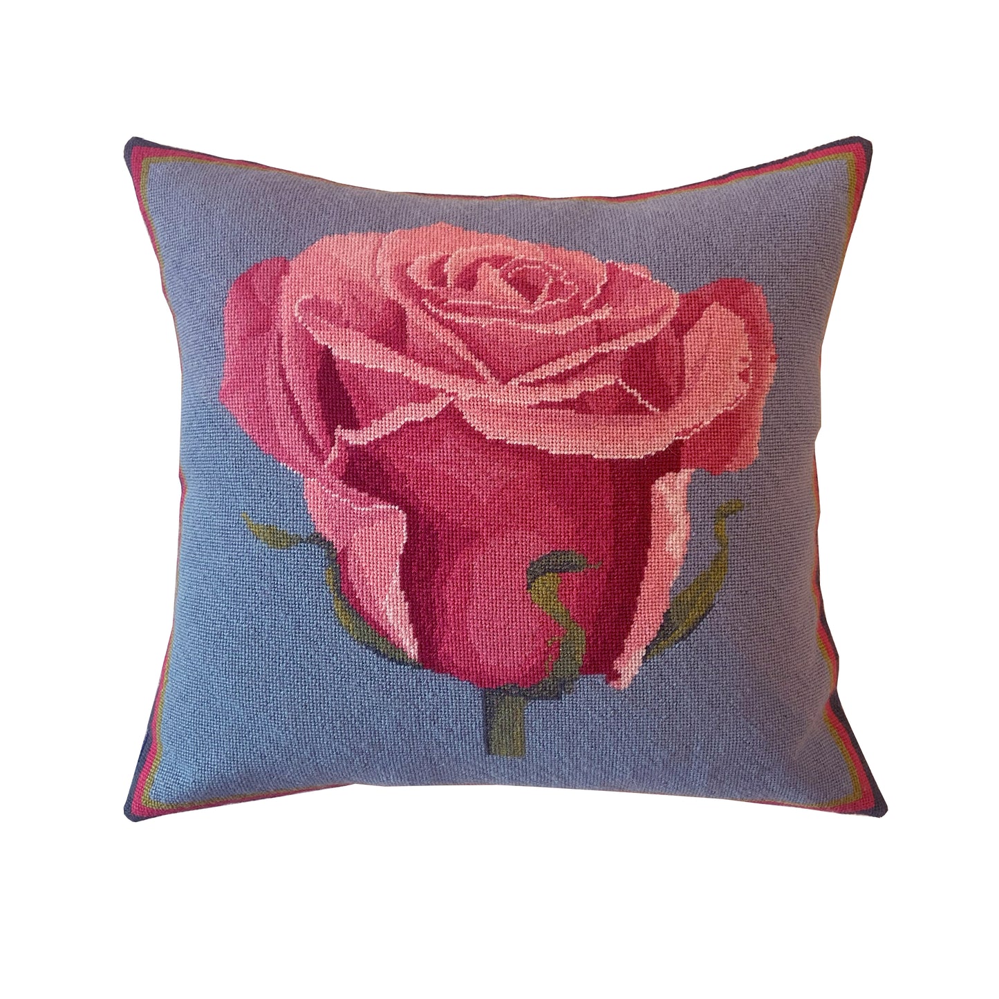 English Rose on Light blue with border