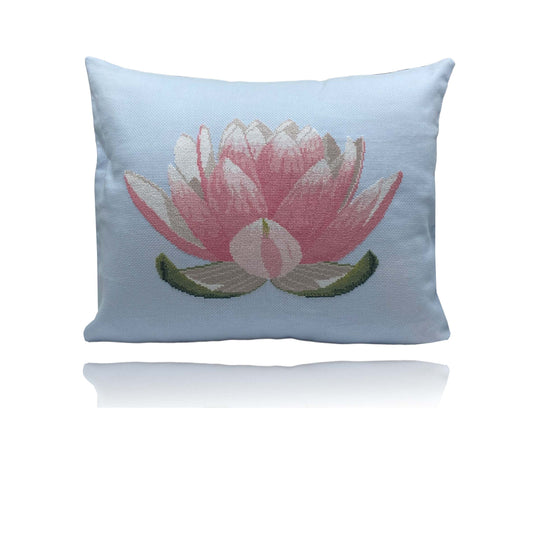 Limited Edition Lotus Flower Needlepoint cushion