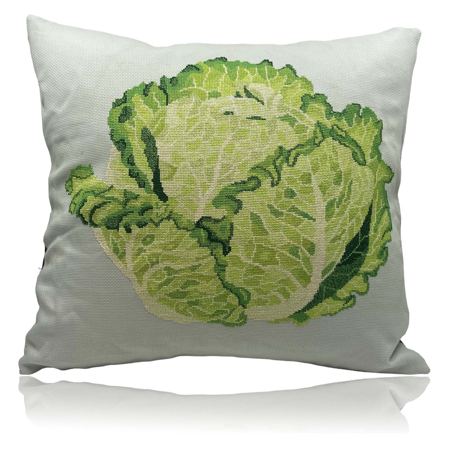 Limited Edition Savoy Cabbage Needlepoint cushion
